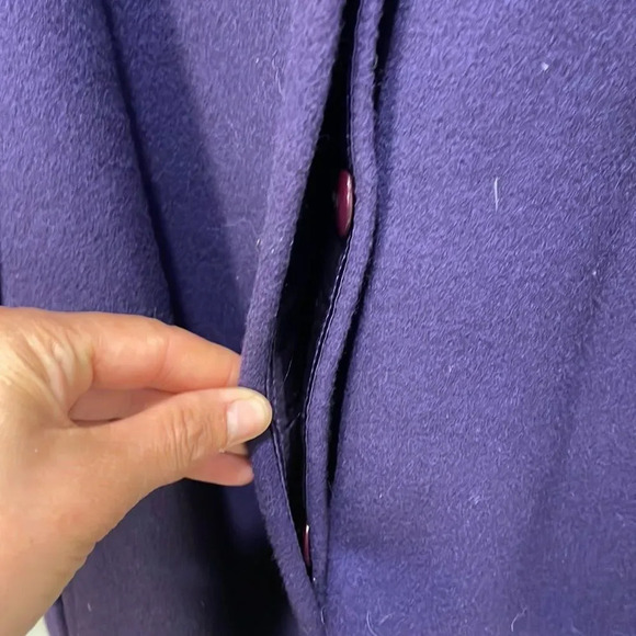 Leslie Fay vintage woman’s purple wool coat - Picture 10 of 11